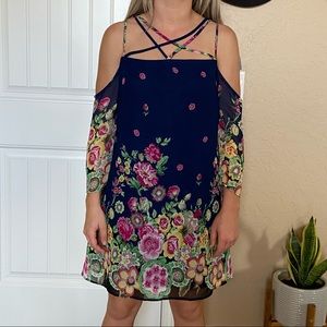 Cross Cross Floral Dress